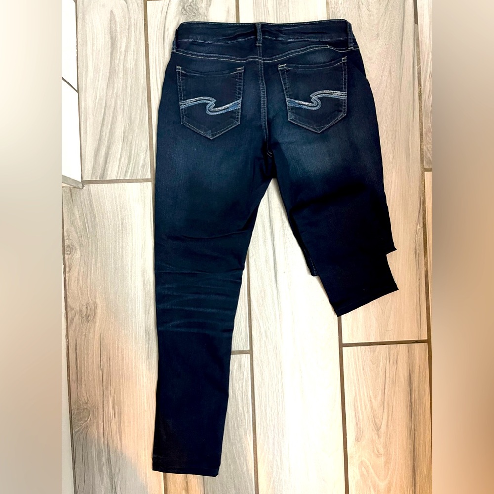 Silver skinny jeans